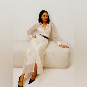 REFORMATION ANDRIA DRESS SIZE 4 NWT IVORY COLOR